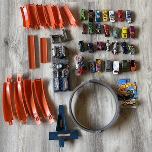 Hot Wheels Cars Tracks Lot Set Mixed Bundle Vintage + Modern Matchbox Vehicles